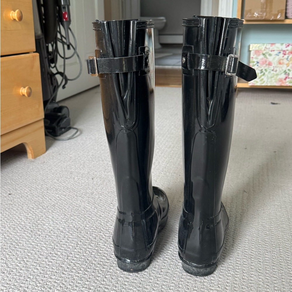 Hunter Glossy Black Rain Boots - Picture 4 of 6